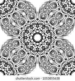 Seamless floral pattern. Abstract design for wallpaper, textile print, interior design. Vector