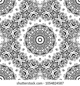 Seamless floral pattern. Abstract design for wallpaper, textile print, interior design. Vector