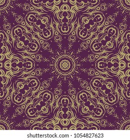 Seamless floral pattern. Abstract design for wallpaper, textile print, interior design. Vector
