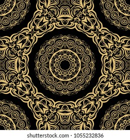 Seamless floral pattern. Abstract design for wallpaper, textile print, interior design. Vector