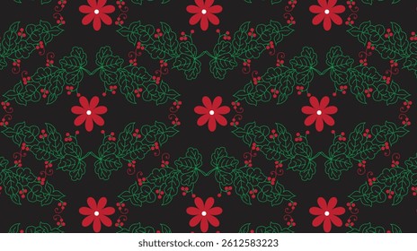 Seamless Floral Pattern. Abstract Floral Pattern design. Colorful floral pattern for Textile, Fabric, Wallpaper, Wrapping and all prints. Vector illustrator pattern. 