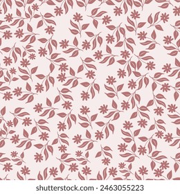 Seamless floral pattern, abstract ditsy print with a delicate spring garden in a vintage motif. Elegant botanical design: small hand drawn flowers