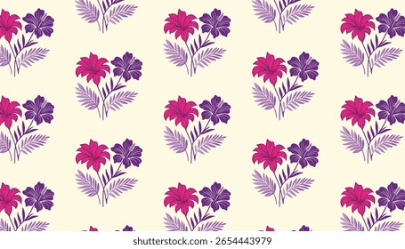 seamless floral pattern with abstract flower shapes for textile and home accessories