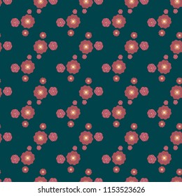 Seamless floral pattern of abstract flowers. For textile or book covers, wallpapers, print, gift wrap.