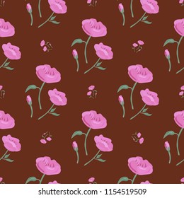 Seamless floral pattern with abstract flowers. For textiles or covers for books, clothes, wallpapers, printing, gift wrapping.