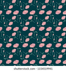 Seamless floral pattern with abstract flowers. For textiles or covers for books, clothes, wallpapers, printing, gift wrapping.