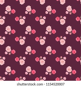 Seamless floral pattern with abstract flowers. For textiles or covers for books, clothes, wallpapers, printing, gift wrapping.