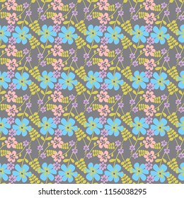 Seamless floral pattern with abstract flowers. For textiles or covers for books, clothes, wallpapers, printing, gift wrapping.