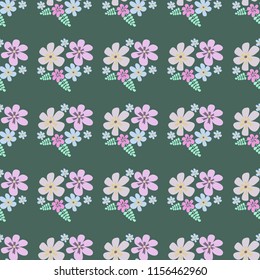 Seamless floral pattern with abstract flowers. For textiles or covers for books, clothes, wallpapers, printing, gift wrapping.
