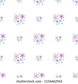 Seamless floral pattern with abstract flowers. For textiles or covers for books, clothes, wallpapers, printing, gift wrapping.
