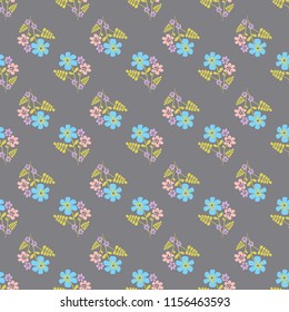 Seamless floral pattern with abstract flowers. For textiles or covers for books, clothes, wallpapers, printing, gift wrapping.
