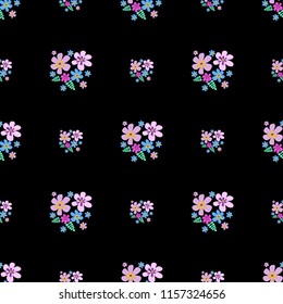 Seamless floral pattern with abstract flowers. For textiles or covers for books, clothes, wallpapers, printing, gift wrapping. 