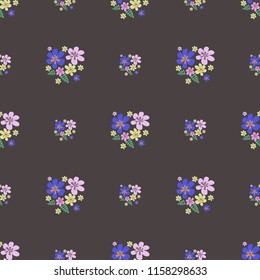 Seamless floral pattern with abstract flowers. For textiles or covers for books, clothes, wallpapers, printing, gift wrapping. 