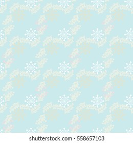 Seamless floral pattern of abstract flowers and leaves. For textile or book covers, manufacturing, wallpapers, print, gift wrap. Shabby chic.