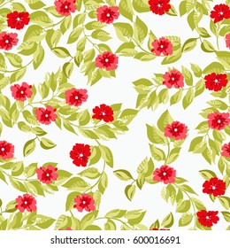 Seamless floral pattern of abstract flowers and leaves. background for textile, wallpaper, pattern fills, covers, surface, print, gift wrap, scrapbooking, decoupage.