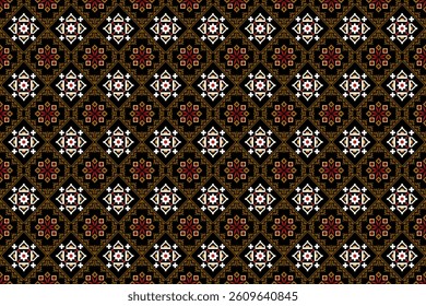 Seamless floral pattern, Abstract Seamless geometric floral pattern on grey background, Dotted vertical stripe pattern ,Ethnic floral seamless, Flowers ethnic pattern