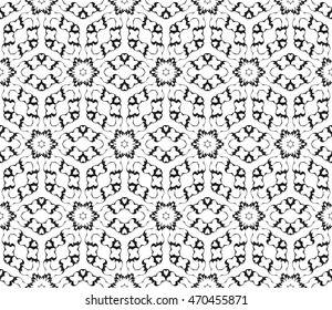 seamless floral pattern. abstract geometry flower. vector illustration. interior decoration, wallpaper, presentation, fashion design
