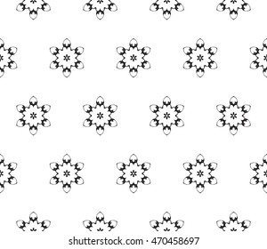seamless floral pattern. abstract geometry flower. vector illustration. interior decoration, wallpaper, presentation, fashion design