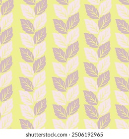 Seamless floral pattern with abstract hand drawn flower and leaf background elements in purple, pink, yellow, white and blue. Flower garden wallpaper design vector prepared for textile printing