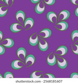 Seamless floral pattern with abstract hand drawn flower and leaf background elements in purple, pink, yellow, white and blue. Flower garden wallpaper design vector prepared for textile printing