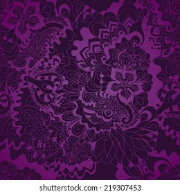 Seamless floral pattern. Abstract hand-drawn background. Ornament to create a wallpaper, web design and artwork. 