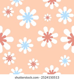 Padrão floral contínuo, natureza abstrata, belo design botânico.