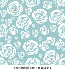 Seamless floral pattern with abstract roses. Handmade Wedding background for design or greeting cards, invitations and flyers.