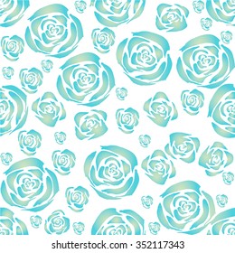 Seamless floral pattern with abstract roses. Handmade Wedding background for design or greeting cards, invitations and flyers.