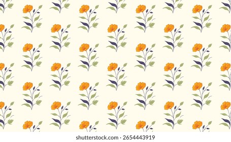 nahtloses Blumenmuster mit abstrakten Tulpensilhouetten für trendigen Stoff und Verpackung