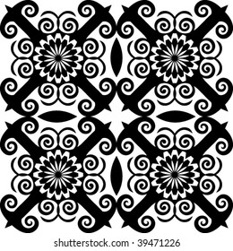seamless floral pattern, abstract vector background