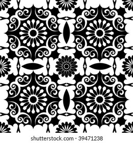 seamless floral pattern, abstract vector background