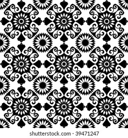 seamless floral pattern, abstract vector background