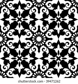 seamless floral pattern, abstract vector background