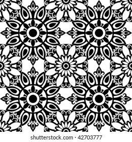 seamless floral pattern, abstract vector design element