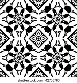 seamless floral pattern, abstract vector design element