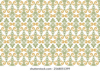 seamless floral pattern with abstract vintage botanical motifs and ethnic ikat designs for fashion, fabric, wallpaper, and textile applications