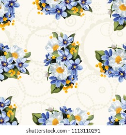 Nahtlose Blumenmuster mit Anemonenblumen