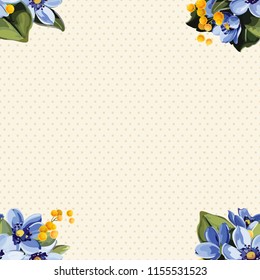 Seamless floral pattern with anemones wind flowers 