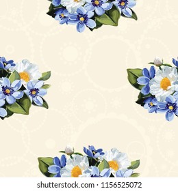 Nahtlose Blumenmuster mit Anemonenblumen 
