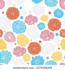 nahtlose Blumenmuster, aop print, Bekleidungsdruck