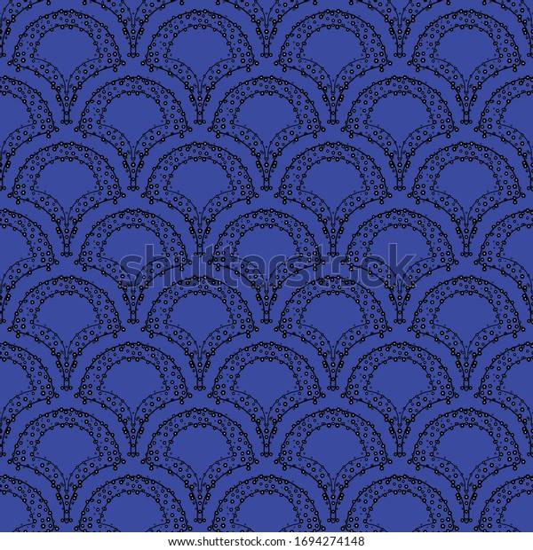 Seamless Floral Pattern Art Deco Style Stock Vector (Royalty Free ...