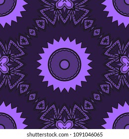 Seamless Floral pattern. Art-deco Geometric background. Modern graphic design. Vector illustration. For print, fashion