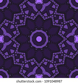 Seamless Floral pattern. Art-deco Geometric background. Modern graphic design. Vector illustration. For print, fashion