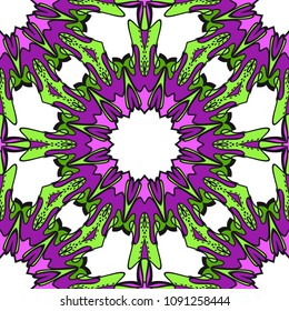 Seamless Floral pattern. Art-deco Geometric background. Modern graphic design. Vector illustration.