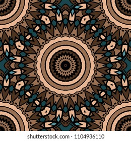 Seamless Floral pattern. Art-deco Geometric background. Modern graphic design. Vector illustration. For print, fashion