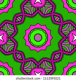 Seamless Floral pattern. Art-deco Geometric background. Modern graphic design. Vector illustration. For print, fashion