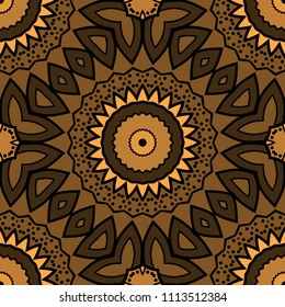 Seamless Floral pattern. Art-deco Geometric background. Modern graphic design. Vector illustration. For print, fashion
