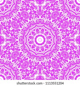Seamless Floral pattern. Art-deco Geometric background. Modern graphic design. Vector illustration. For print, modern fashion.
