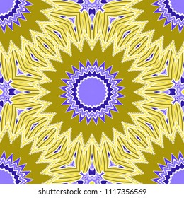 Seamless Floral pattern. Art-deco Geometric background. Modern graphic design. Vector illustration. For print, fashion