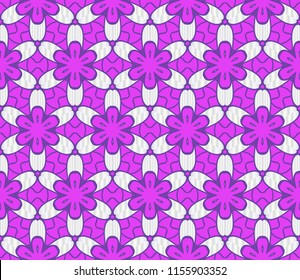 Seamless Floral pattern. Art-deco Geometric background. Modern graphic design. Vector illustration.